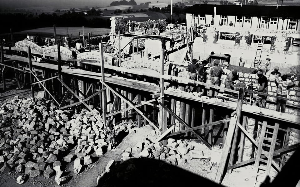 Forced laborers in the Mauthausen camp