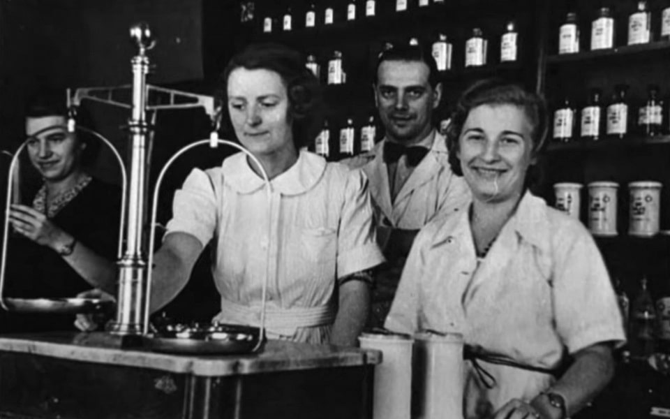 The staff of Tadeusz Pankiewicz's The Eagle Pharmacy