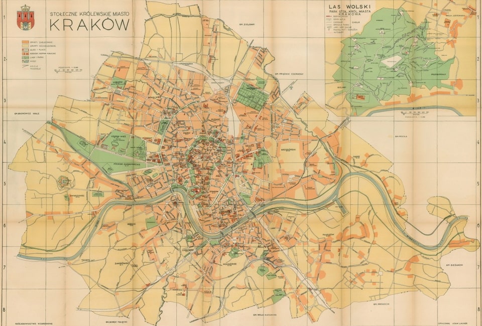 Krakow map 1939