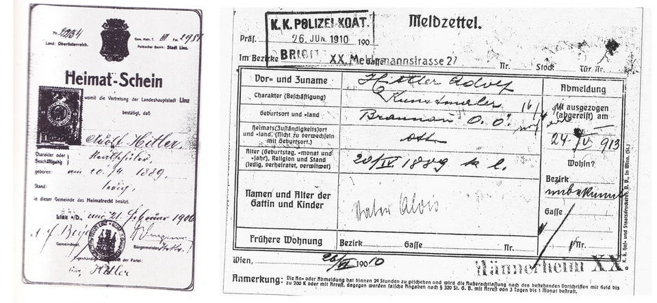 Adolf Hitler staying in Vienna