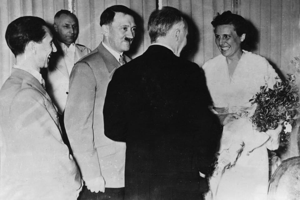Leni Riefenstahl, Adolf Hitler and Joseph Goebbels