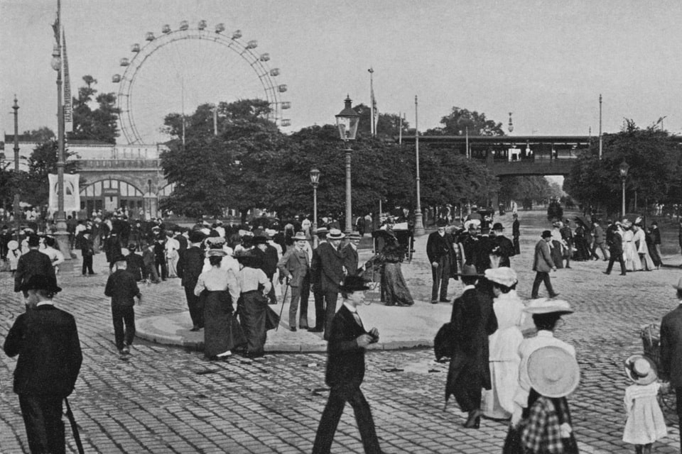 A rare photograph of the Prater park in 1900