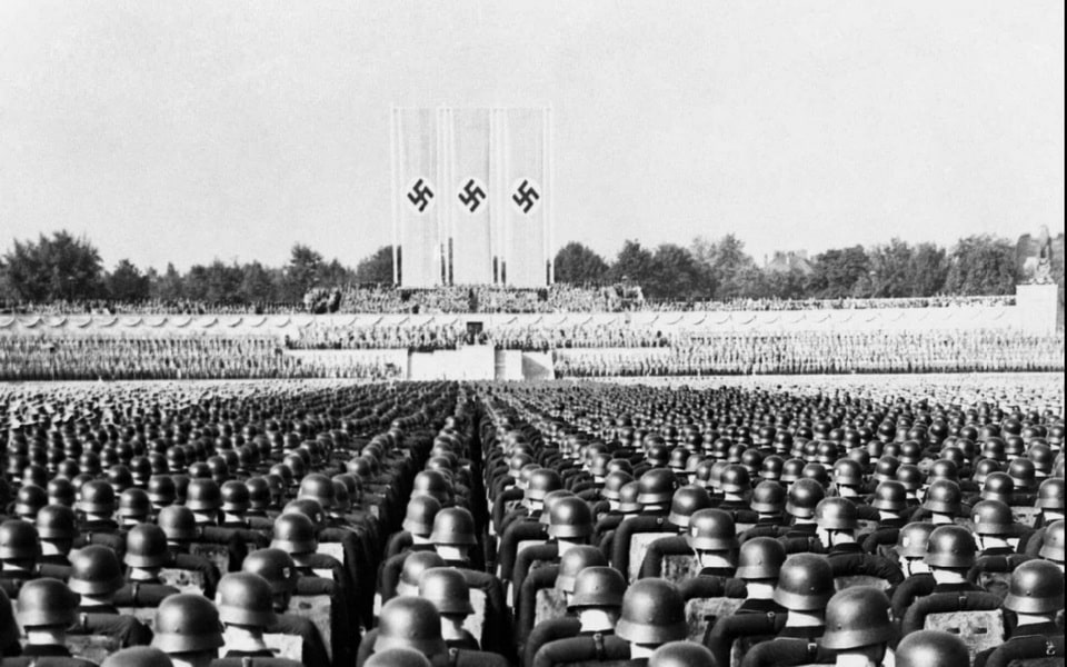 The Asphalt Soldiers of Nuremberg rallying in September 1938