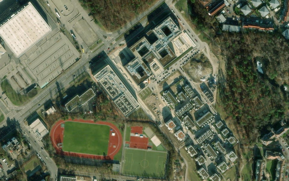 the area of the former Marzfeld and the new residentail area