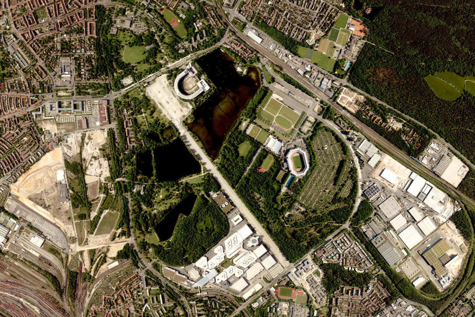 Party Rally ground in Nuremberg Then and Now