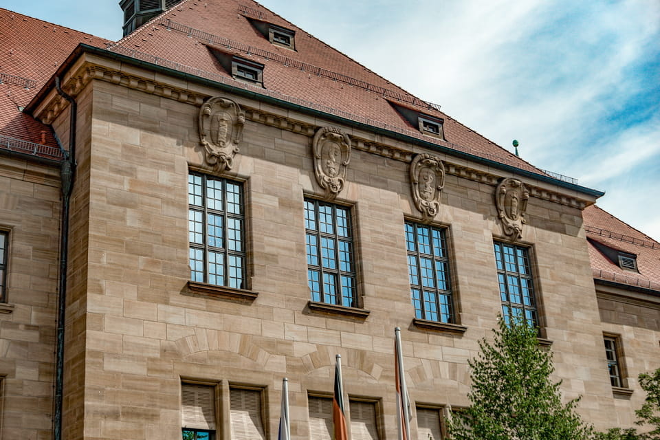 Courtroom 600 from the outside: Nuremberg trials location today