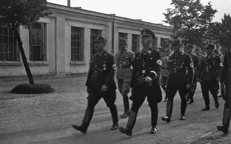 Heinrich Himmler in Dachau