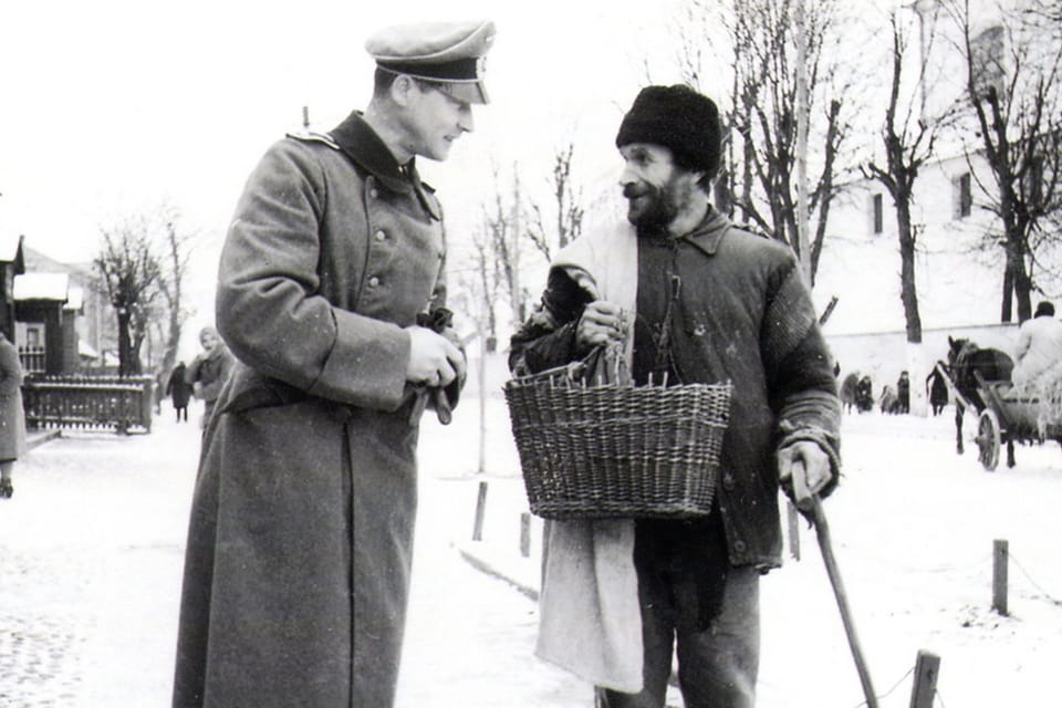 Wilm Hosenfeld (left) developed a friendship with Joachim Prut (right), a former Polish officer. Following the capture of the German by the Red Army, Prut acted to provide assistance.