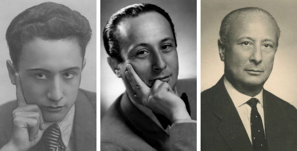 Wladyslaw Szpilman real photos before and after his war-time hiding in Warsaw as a Holocaust survivor
