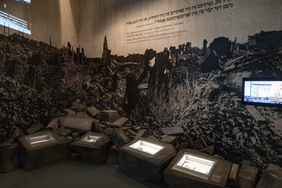 An exhibition devoted to the Warsaw ghetto in POLIN Museum, Warsaw