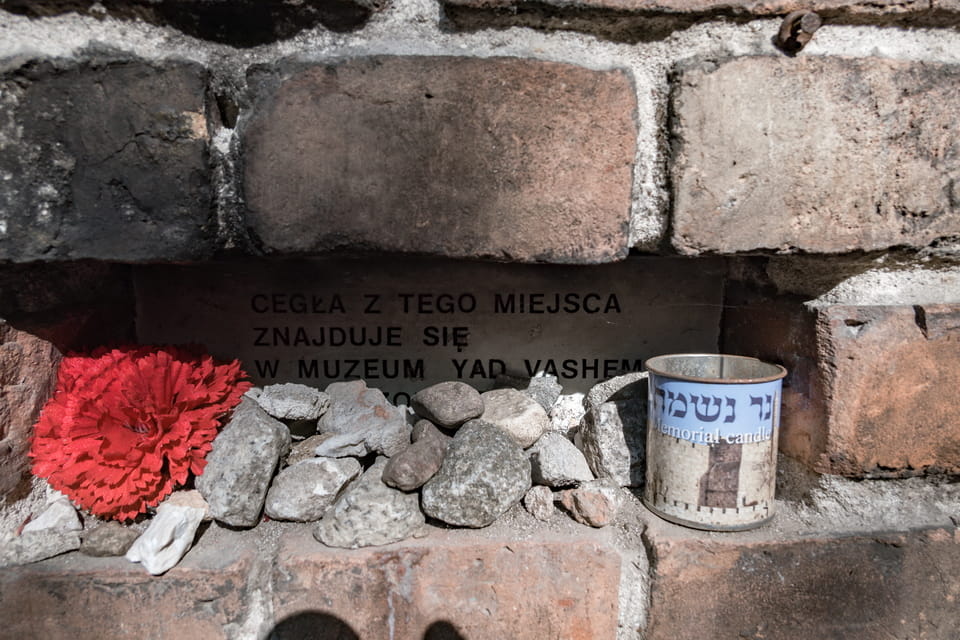 Ruins of the former Warsaw ghetto wall