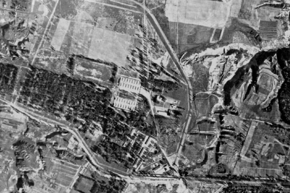The map of the Syrets Arbeitserziehungslager (Syrets Labor and concetration camp) in the outskirts of Kyiv, Ukraine