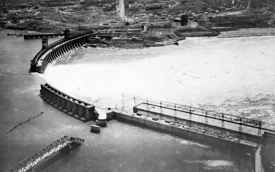 Dnieper Hydroelectric Station ‘DniproHES’ 1942