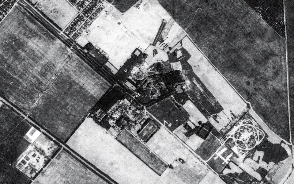 Aerial photograph of the Brovary airport