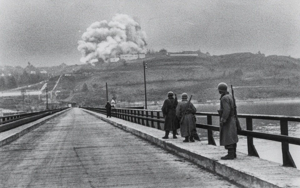 The moment of the Assumption Cathedral explosion, captured on film by a German officer