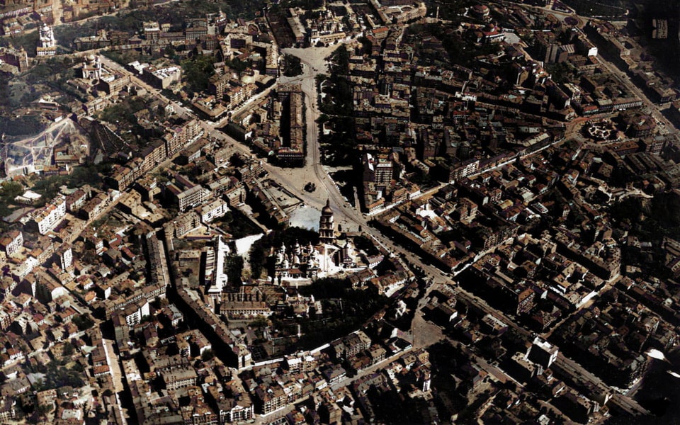 Saint Sophia square in Kyiv in 1918