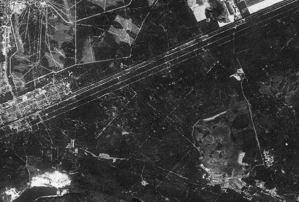 A satelite photo of Bykivnia area in 1968