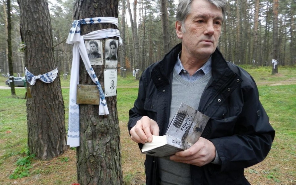 Viktor Yushchenko in Bykivnia forest