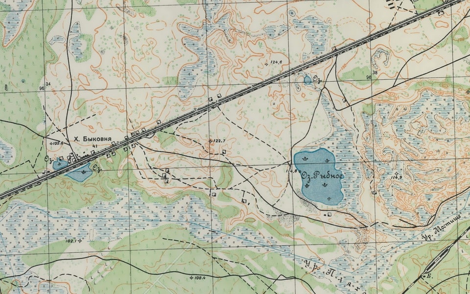 1937 - Detailed map of the Red Army of Kyiv and its environs