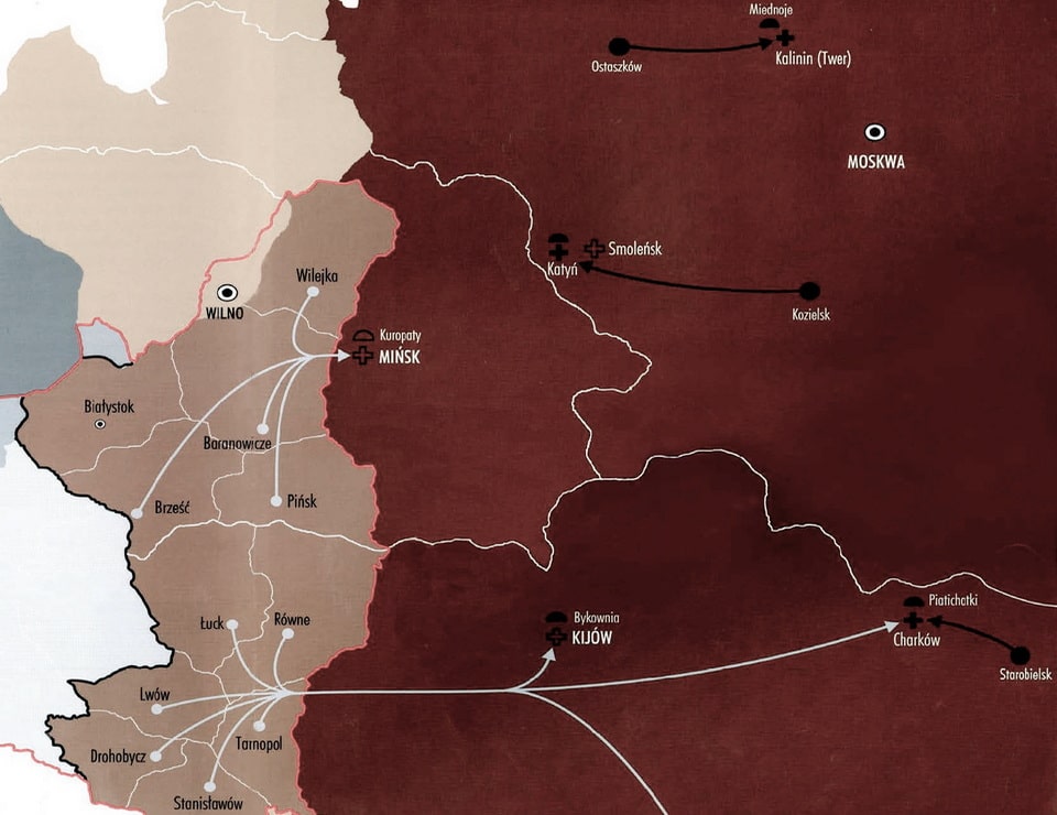 A map of all key POW camps 1940