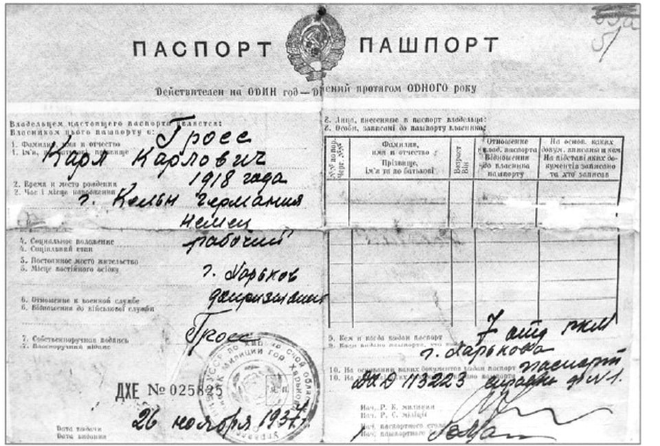 The passport of Carl Gross, the so-called German spy, was confiscated