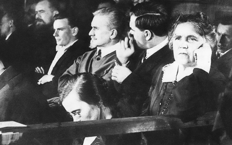 Defendants at the staged 'Union of Ukraine's Liberation' show trial, Kharkiv Opera House 1930 — NKVD persecution of Ukrainian intelligentsia