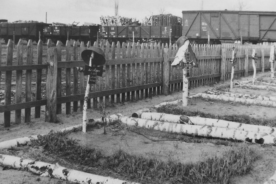 Graves of German soldiers killed in battles in Ukraine in August 1941