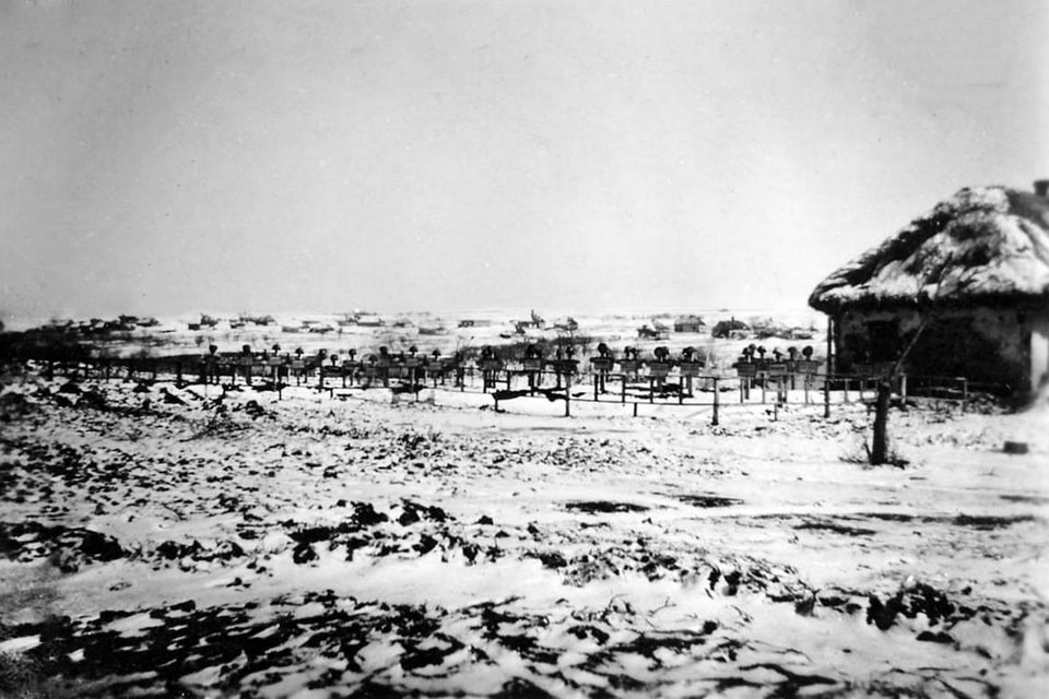 German cemetery in the village of Stepanovka in Ukraine