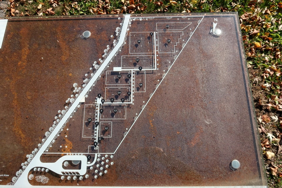 The scheme of the cemetery