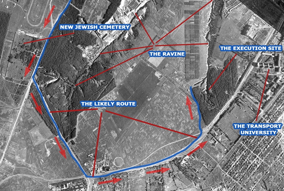 topography of the mass killing actions against Dnipropetrovsk Jews on October 13-14, 1941