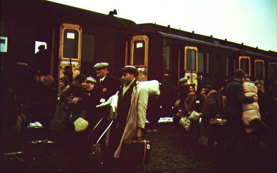 Arrival of Frankfurt Jews deported to the Łódź Ghetto, Poland, October 1941 — the first mass deportation from Frankfurt on October 19–20, 1941