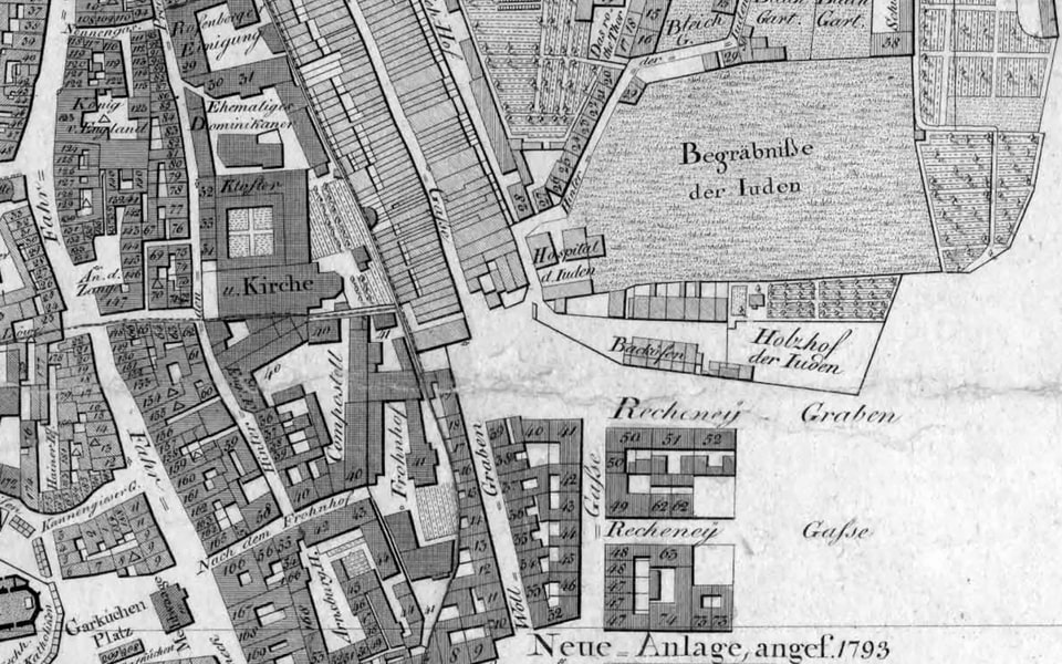 1811 A “Hospital of the Jews” on the southwest corner of the cemetery.