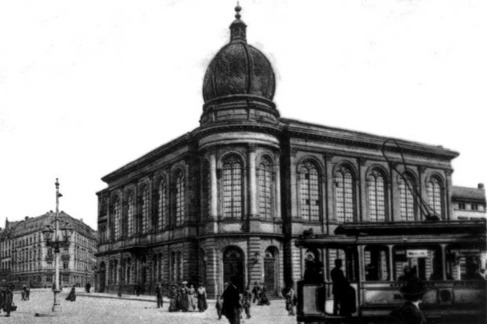 The Borneplatz Horovitz Synagogue in Frankfurt am Main — built 1882, destroyed in Kristallnacht November 9, 1938
