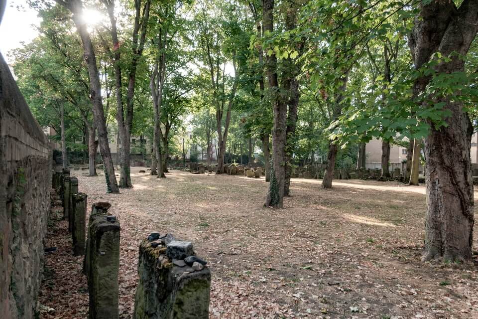Old Jewish cemetery Frankfurt nowadays