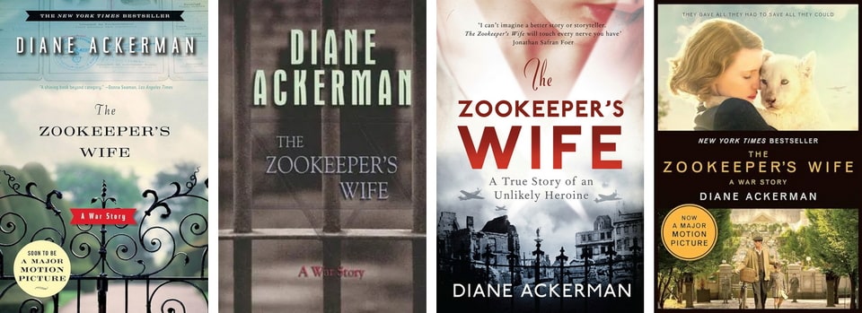 Four different English editions of Zookeper's wife