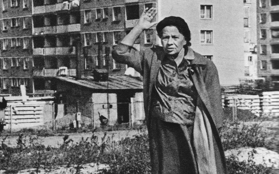 1962 , One of the last photos of Pola Gojawiczyńska in the ruins of Pawiak