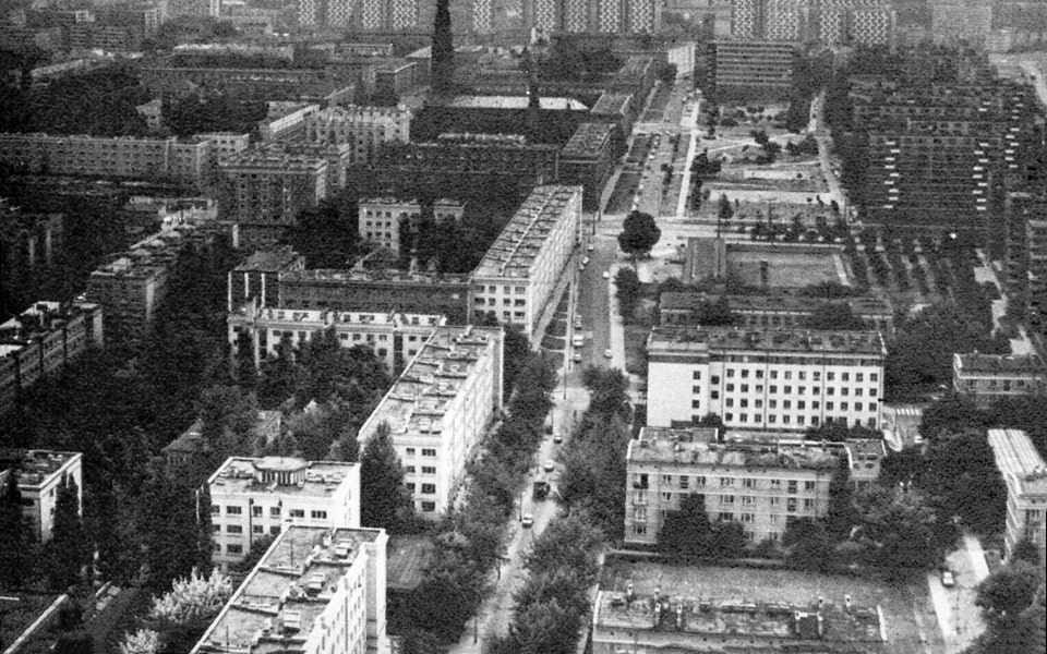 1980 , Muranów after reconstruction - from a bird_s eye view