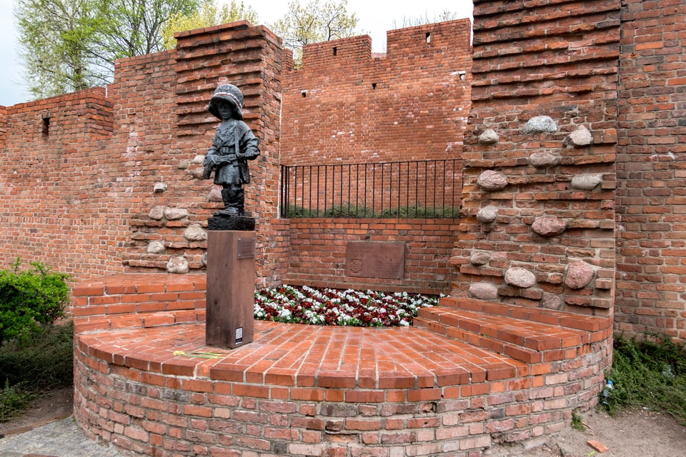 Little Insurgent Monument Warsaw — child fighter statue, Warsaw Uprising memorial today
