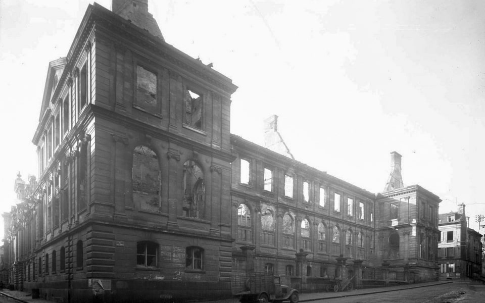 Former university after the bombings