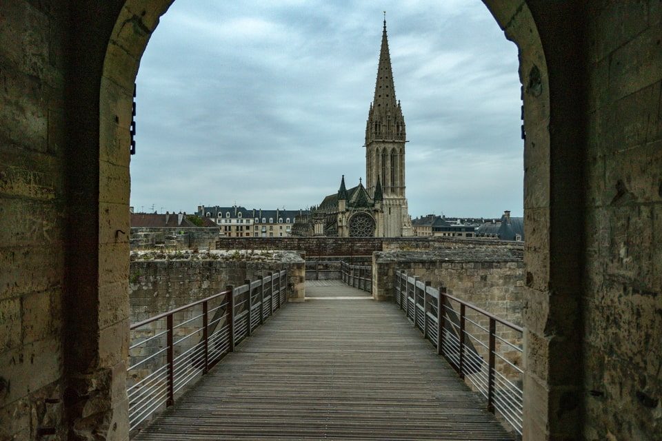Caen Castle today and the battle of Caen in 1944