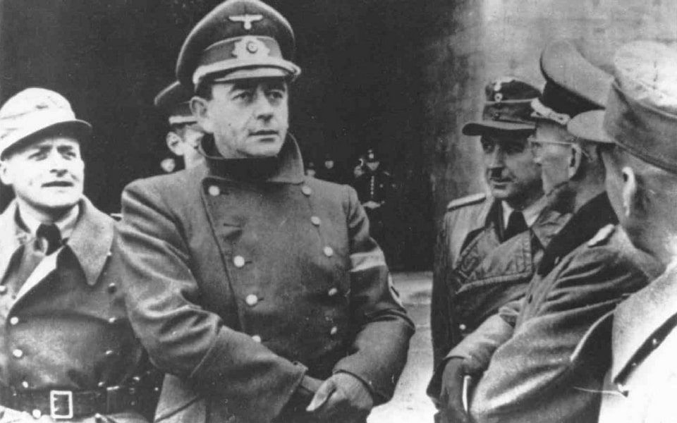 Albert Speer (Reich Minister of Armaments) inspecting the Atlantic Wall coastal fortifications, Normandy 1943