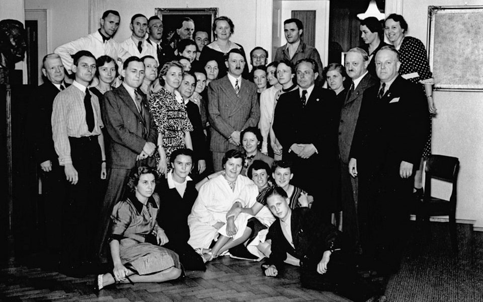 Adolf Hitler visits the Heinrich Hoffmann publishing house on July 1, 1939