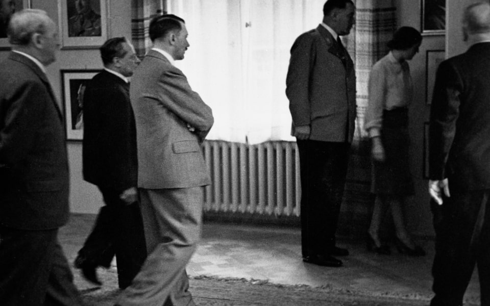 Heinrich Hoffmann showing Hitler some new interesting photo collection, 1st July 1939