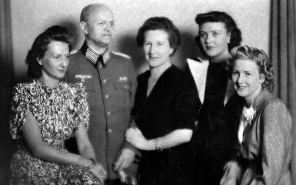 The Braun family (left to right) Ilse, Friedrich, Franziska, Gretl, and Eva, 1942