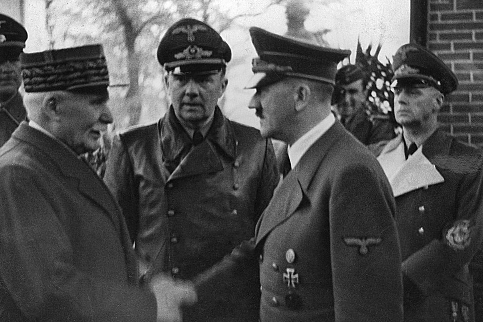 Philippe Pétain and Adolf Hitler in Montoire sur le Loir, France 24.10.1940