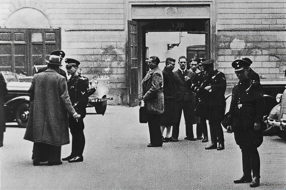 Vienna, Austria, SS men in the courtyard of the Ministry of the Interior, 18.3.1938