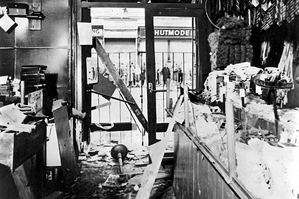 Austria, A Jewish-owned store destroyed by the Nazis before the Anschluss