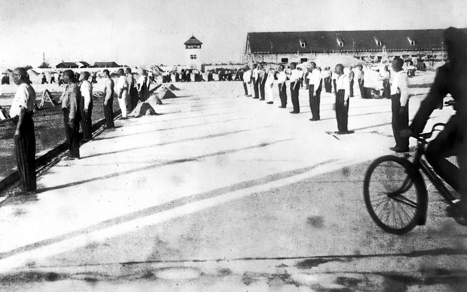 Dachau, Germany, A penal roll-call in the camp, 1938