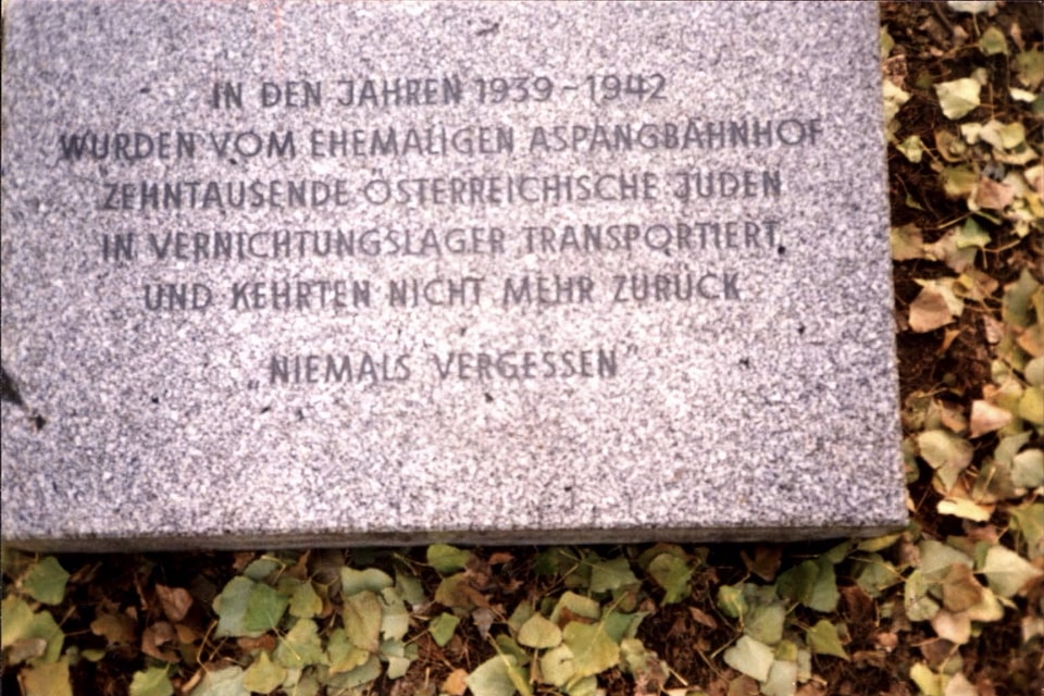 A memorial plaque Aspang