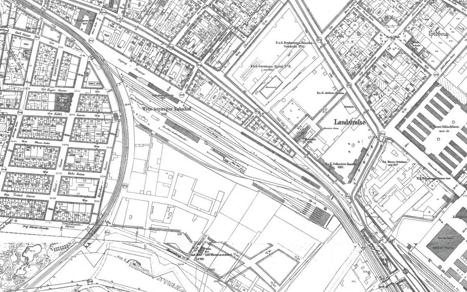map of Aspang 1904
